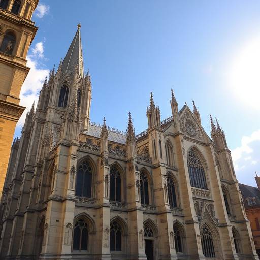 Magnificent York Minster cathedral in the historic city of York, showcasing its Gothic architecture.